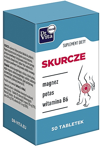 Suplement diety Magnez + Potas + Witamina B6 - Dr Vita Med Anti Cramps Magnesium + Potassium + Vitamin B6 Suplement Diety — Zdjęcie N1