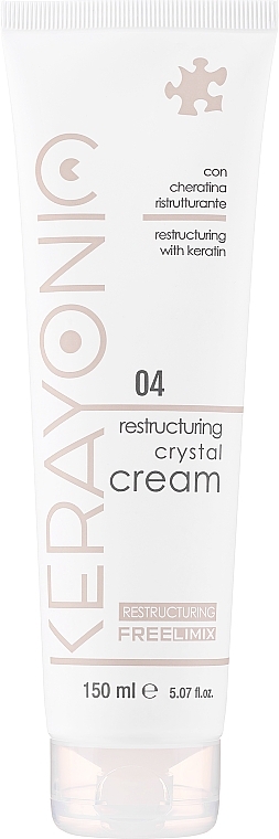 Krem keratynowy do włosów zniszczonych - Freelimix Kerayonic Restructuring Crystal Cream 04 — Zdjęcie N1