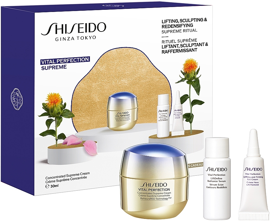 Zestaw - Shiseido Vital Perfection Supreme (f/cr/30ml + serum/7ml + eye/cr/3ml) — Zdjęcie N1