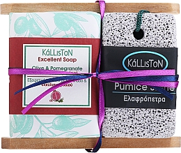 Kup Zestaw - Kalliston Pomegranate (soap/100g + soap/dish/1pc + stone/1pc)