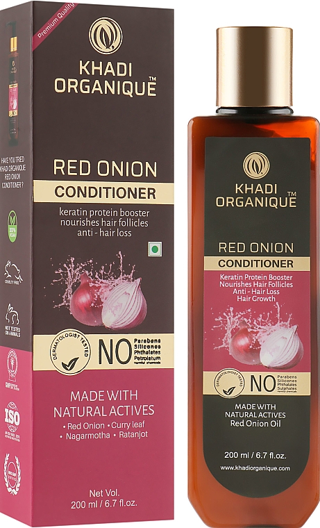 Naturalny balsam ajurwedyjski wzmacniający włosy - Khadi Organique Red Onion Hair Conditioner — Zdjęcie N1