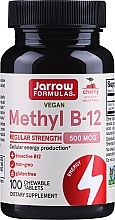 Metyl B-12 o smaku wiśniowym w żelowych kapsułkach - Jarrow Formulas Methyl B-12 Cherry Flavor 500 mcg — Zdjęcie N1