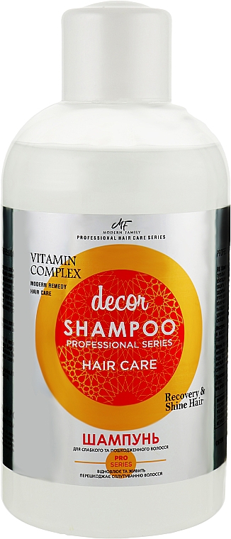 Keratynowy szampon do włosów - Pirana Modern Family Vitamin Complex