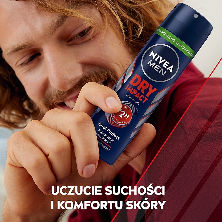 Antyperspirant w sprayu dla mężczyzn - NIVEA Deodorant Dry For Men Dry Impact Plus — Zdjęcie N4