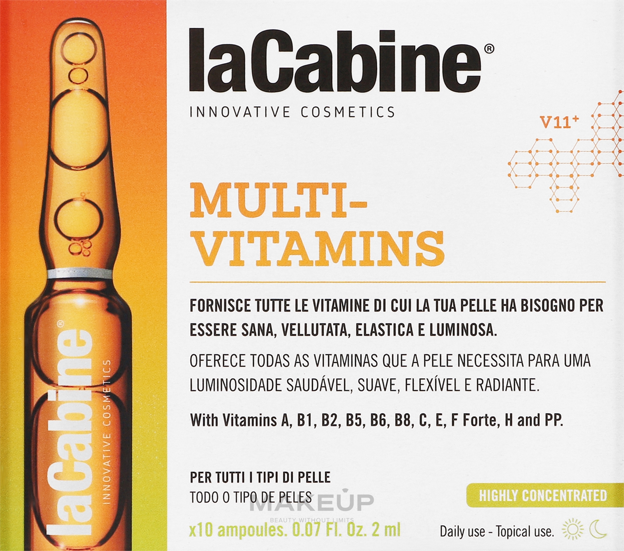 Ampułki do twarzy Multiwitaminy - La Cabine Multivitaminas Ampoules — Zdjęcie 10 x 2 ml