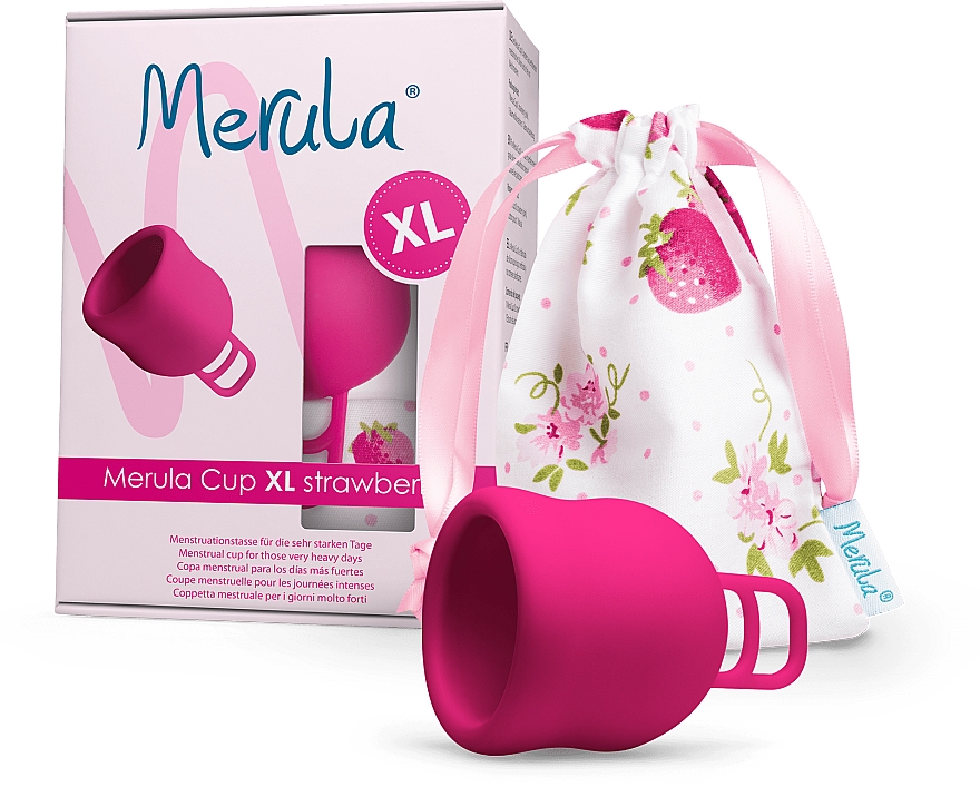 Kubeczek menstruacyjny XL - Merula Cup Strawberry — Zdjęcie N1