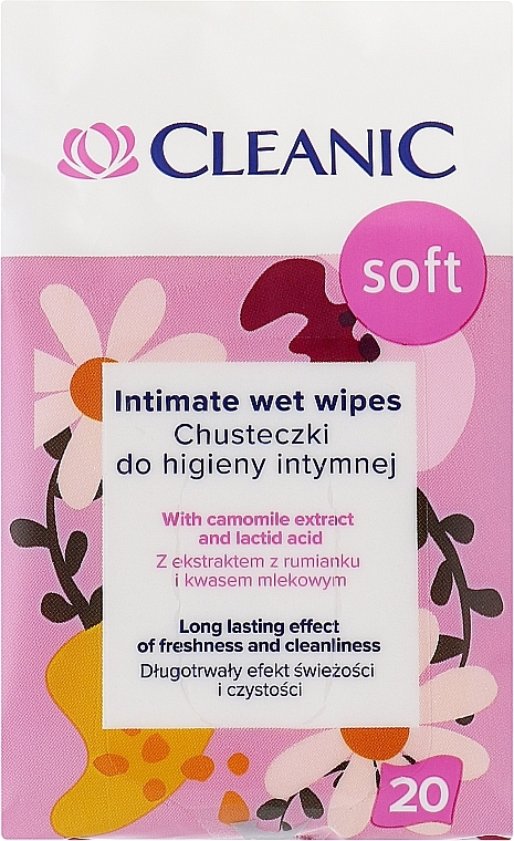 Chusteczki do higieny intymnej - Cleanic Soft Intimate Wet Wipes — Zdjęcie N1