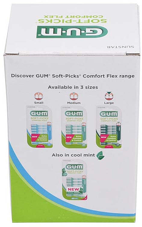 Szczoteczka międzyzębowa, zielona, 200 szt. - G.U.M Soft-Picks Comfort Flex — Zdjęcie N4