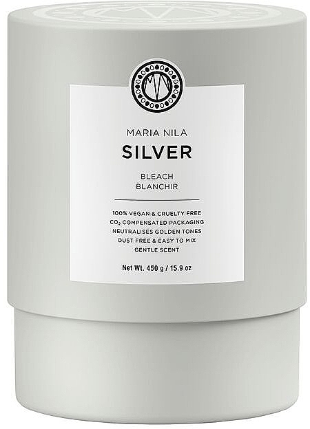 Puder rozjaśniający z fioletowym pigmentem - Maria Nila Silver Bleach Jar — Zdjęcie N1