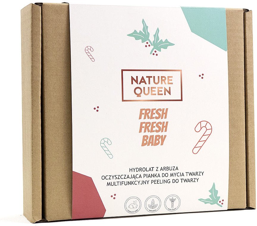 Zestaw - Nature Queen Fresh Fresh Baby (hydrolat/100ml + cl/foam/175ml + f/scrub/75ml) — Zdjęcie N1