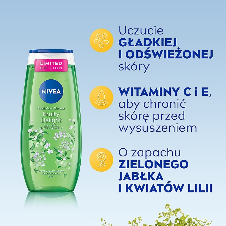 Żel pod prysznic - NIVEA Fresh Care Shower Fruity Delight Limited Edition — Zdjęcie N3