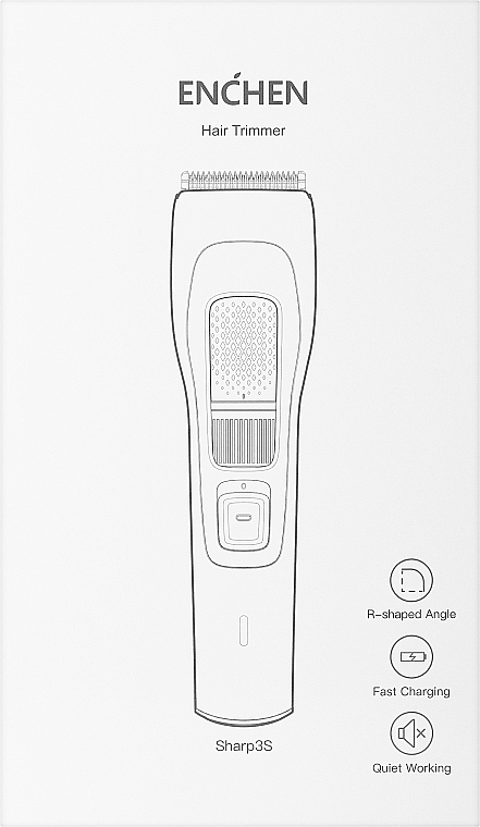 Maszynka do strzyżenia włosów - Enchen Sharp 3S Black — Zdjęcie N2