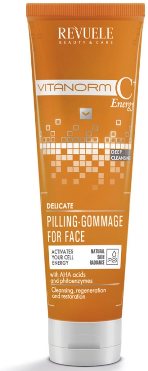 Delikatny peeling gommage do twarzy - Revuele Vitanorm C+ Energy Pilling-Gommage For Face — Zdjęcie N1