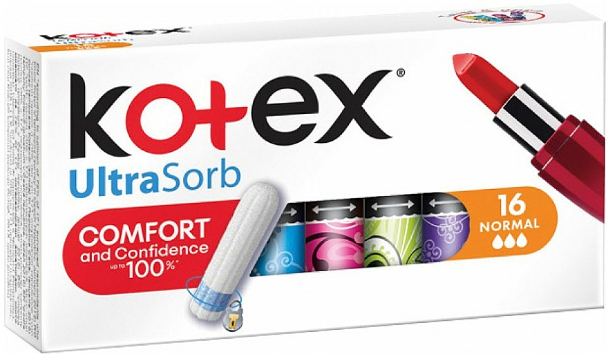Tampony, 16 szt. - Kotex Ultra Sorb Normal Tampons — Zdjęcie N2