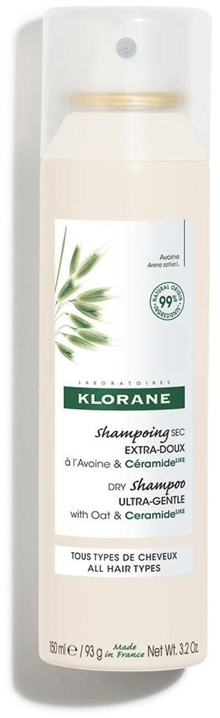 Suchy szampon z płatkami owsianymi i ceramidami - Klorane Dry Shampoo Ultra-Gentle With Oat&Ceramide  — Zdjęcie 150 ml