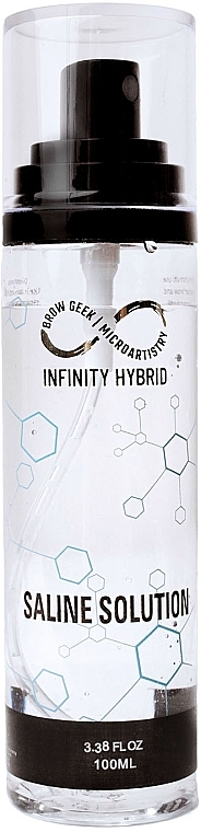 Roztwór soli fizjologicznej do brwi i rzęs - Infinity Hybrid Saline Solution — Zdjęcie N1