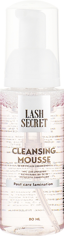 Pianka do oczyszczania naturalnych rzęs po zabiegu laminowania - Lash Secret Cleansing Mousse — Zdjęcie N1