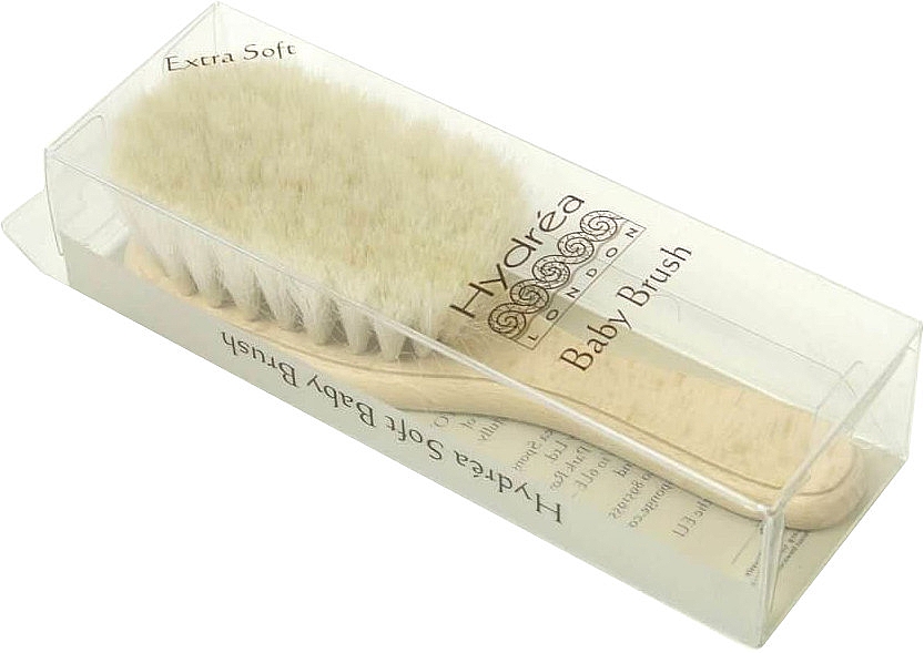 Szczotka dla niemowląt z kozim włosiem - Hydrea London Extra Soft Baby Brush With Soft Goats Hair Bristles — Zdjęcie N2