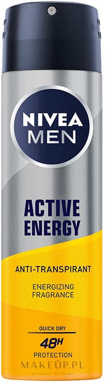 Antyperspirant w sprayu - NIVEA MEN Active Energy Antyperspriant — Zdjęcie 150 ml