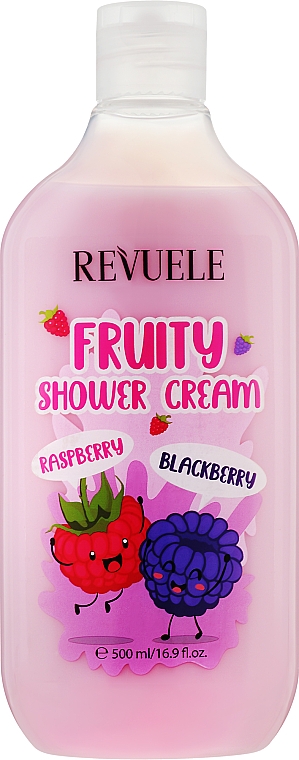 Owocowy krem pod prysznic Malina i jeżyna - Revuele Fruity Shower Cream Raspberry and Blackberry — Zdjęcie N1