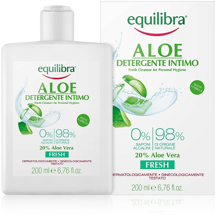 Odświeżający żel do higieny intymnej - Equilibra Aloe Fresh Cleanser For Personal Hygiene