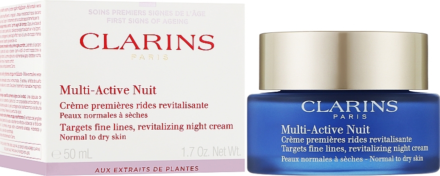 Krem na noc do skóry normalnej i suchej - Clarins Clarins Multi-Active Night Cream — Zdjęcie N2