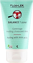 PREZENT! Peeling gommage z kwasami AHA do twarzy - Floslek Balance T-Zone Gommage Peeling With AHA Acids — Zdjęcie N1