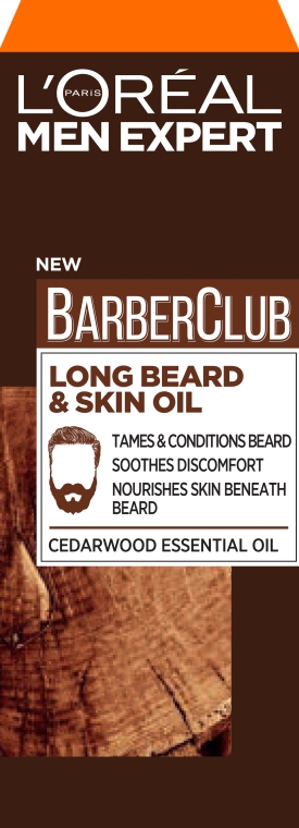 Olej do pielęgnacji brody i skóry twarzy - L'Oreal Paris Men Expert Barber Club Long Beard + Skin Oil