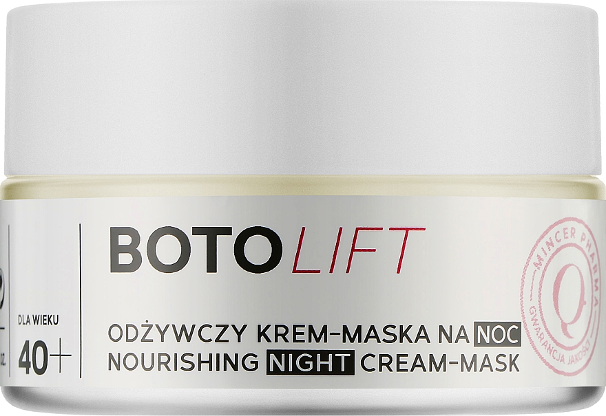 Odżywczy krem-maska na noc - Mincer Pharma BotoLift X ArganLife Nourishing Night Cream-Mask N°703