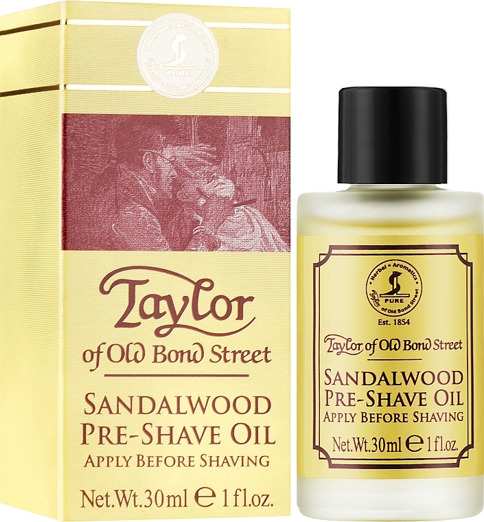 Olejek przed goleniem, Drzewo sandałowe - Taylor of Old Bond Street Sandalwood Pre-Shave Oil — Zdjęcie N2
