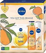 Kup Zestaw - NIVEA Fresh Blends You Got This Orange (sh/gel/300ml + deo/150ml + f/mask)
