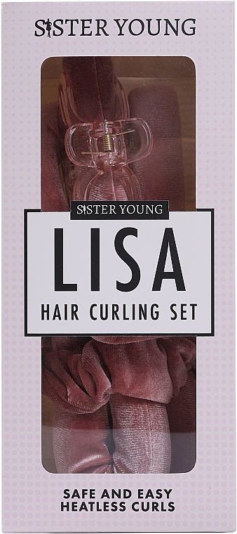 Zestaw do kręcenia włosów, różowy - Sister Young Lisa HAir Curling Set Pink — Zdjęcie N1