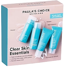 Zestaw - Paula's Choice Clear Skin Essentials Kit (f/gel/30ml + f/peel/30ml + f/fluid/15ml + f/cr/15ml) — Zdjęcie N1