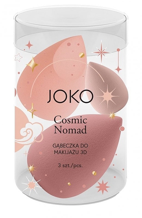 Zestaw gąbek do makijażu, 3 sztuki - Joko 3D Cosmic Nomad — Zdjęcie N1