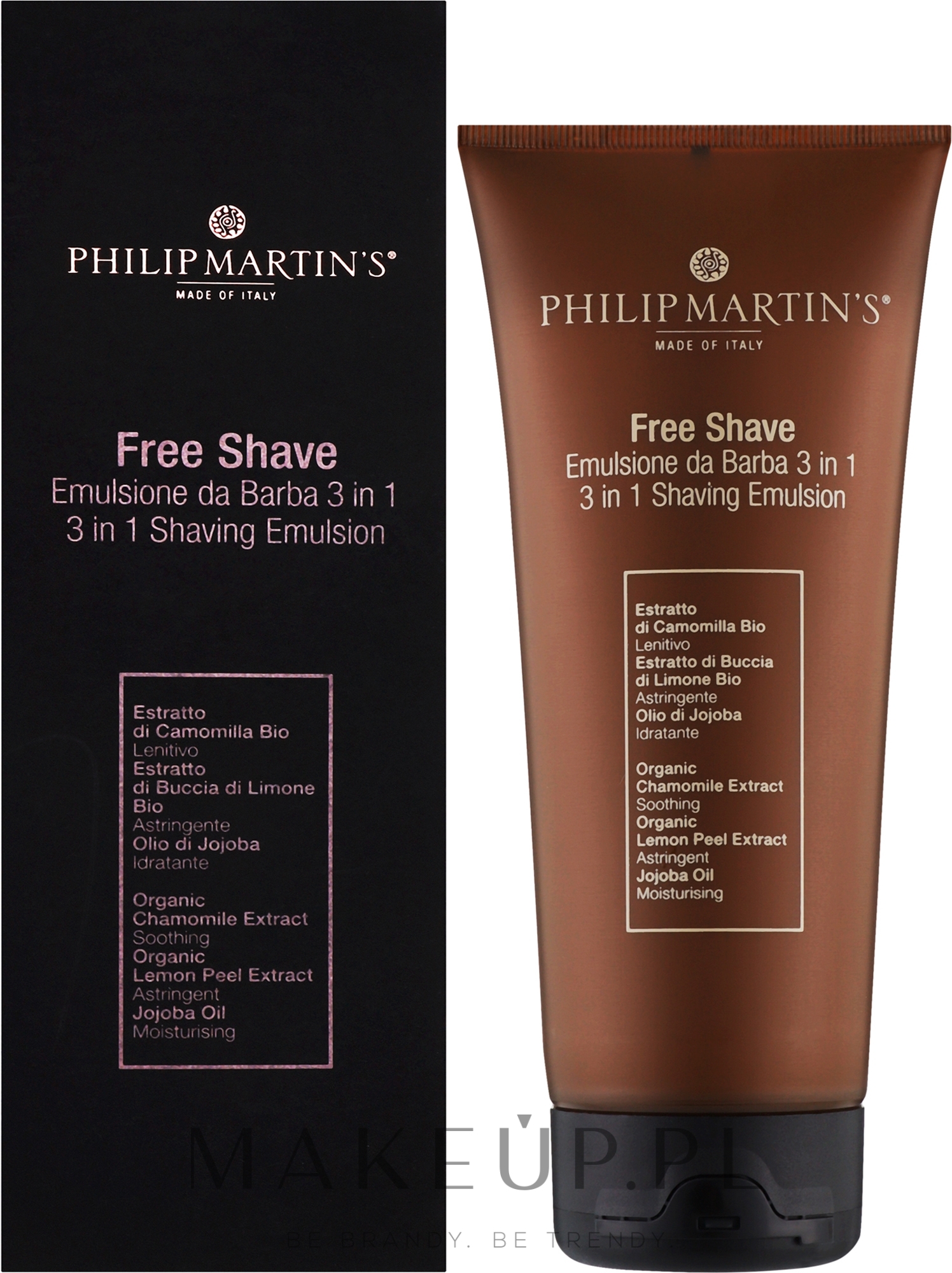 Emulsja przed, do i po goleniu - Philip Martins Free Shave 3 in 1 Shaving Emulsion — Zdjęcie 200 ml