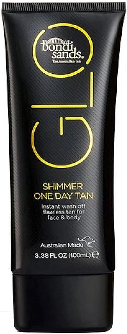 Samoopalacz do twarzy i ciała, rozświetlający - Bondi Sands GLO Shimmer One Day Tan — Zdjęcie N1