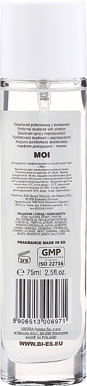 Bi-Es Moi - Perfumowany dezodorant w atomizerze — Zdjęcie N2