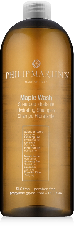 Nawilżający szampon do włosów suchych - Philip Martin's Maple Wash Hydrating Shampoo — Zdjęcie N4