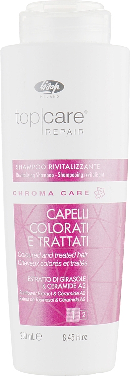 Szampon regenerujący do włosów - Lisap Top Care Repair Chroma Care Revitalising Shampoo  — Zdjęcie N1