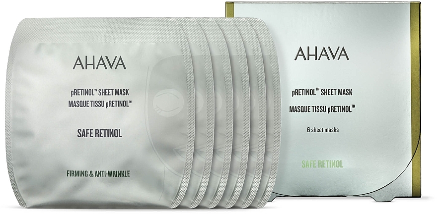 Ujędrniająca maska przeciwzmarszczkowa w płachcie z retinolem - Ahava Safe pRetinol Sheet Mask — Zdjęcie N2
