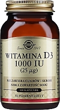Kup Suplement diety Witamina D - Solgar Vitamin D3 1000 IU Cholekacyferol 