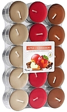 Zestaw podgrzewaczy zapachowych Jabłko i cynamon, 30 sztuk - Bispol Apple-Cinnamon Scented Candles — Zdjęcie N1