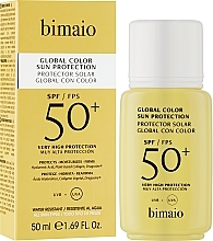 Krem łagodzący do twarzy SPF 5O+ - Bimaio Global Color Sun Protection  — Zdjęcie N2