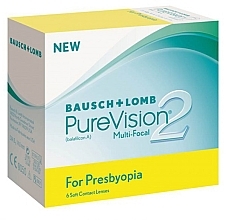 PRZECENA! Soczewki kontaktowe, promień krzywizny 8,6 mm, Low, 6 szt. - Bausch & Lomb PureVision 2 Multi-Focal * — Zdjęcie N1