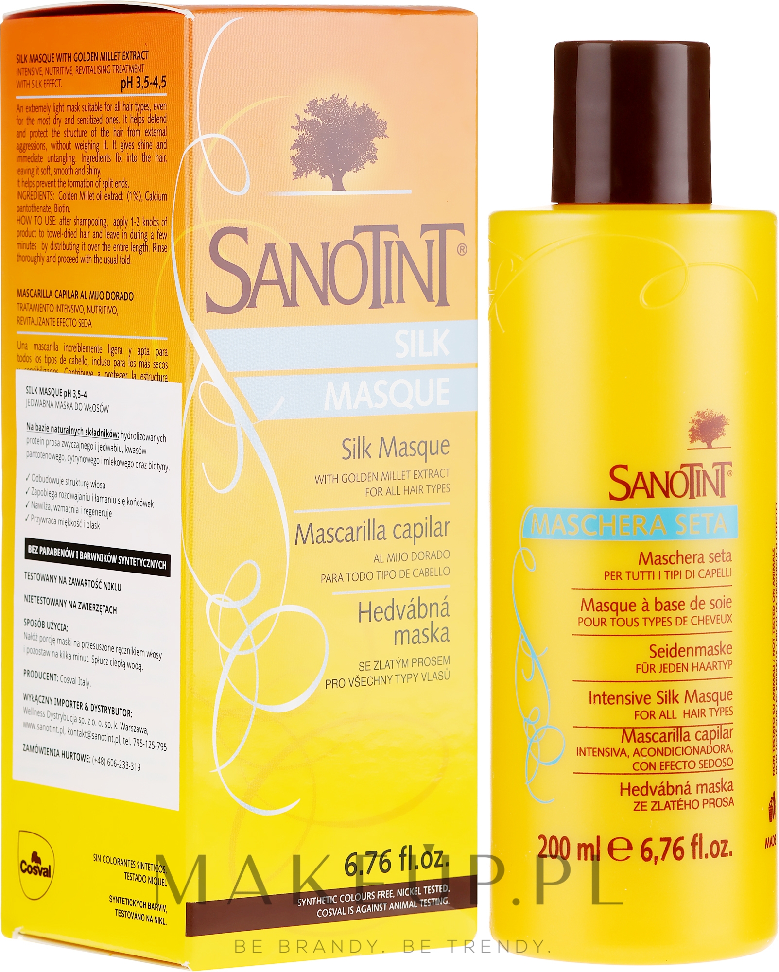 Intensywna maska do włosów z jedwabiem - SanoTint Intensive Silk Masque Hair — Zdjęcie 200 ml