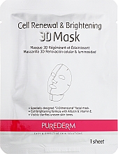 Zestaw masek 3D - Purederm Cell Renewal & Brightening 3D Mask — Zdjęcie N2