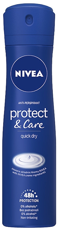Antyperspirant w sprayu - Nivea Protect & Care Antyperspirant