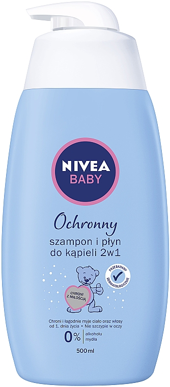 Łagodny szampon i płyn do kąpieli 2 w 1 dla dzieci i niemowląt - Nivea Baby Soft Shampoo & Bath