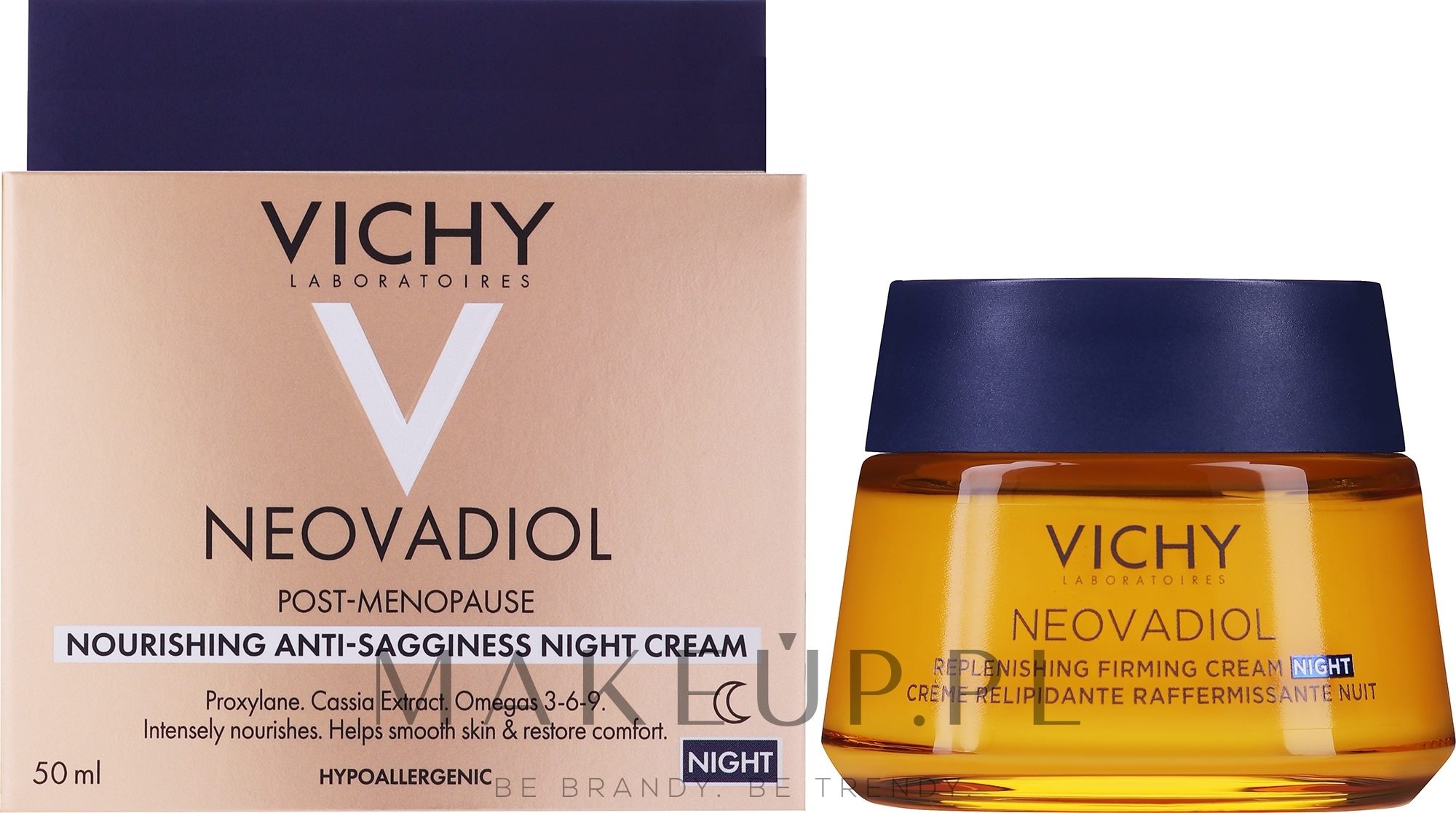 Odżywiający krem do twarzy na noc po menopauzie - Vichy Neovadiol Replenishing Firming Night Cream — Zdjęcie 50 ml
