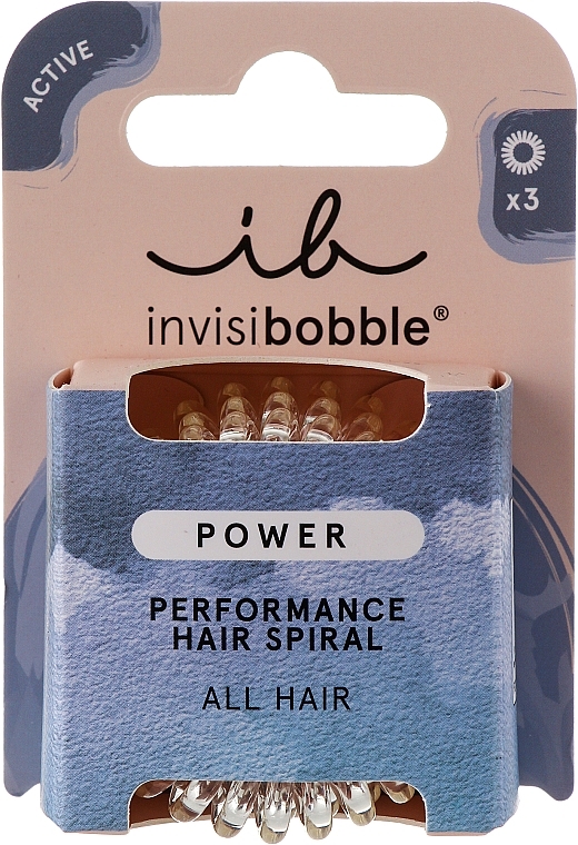 Gumka-bransoletka do włosów - Invisibobble Power Crystal Clear Perfomance Hair Spiral — Zdjęcie N1